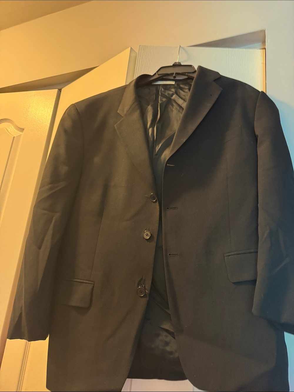 Men's Black Tailored Sport Coat Blazer